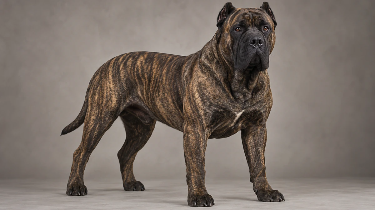 Presa Canario köpek — koyu brindle renk