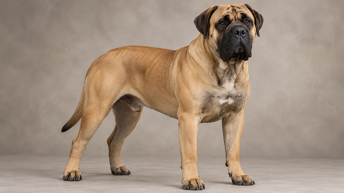 Presa Canario köpek — fawn + siyah maske renk