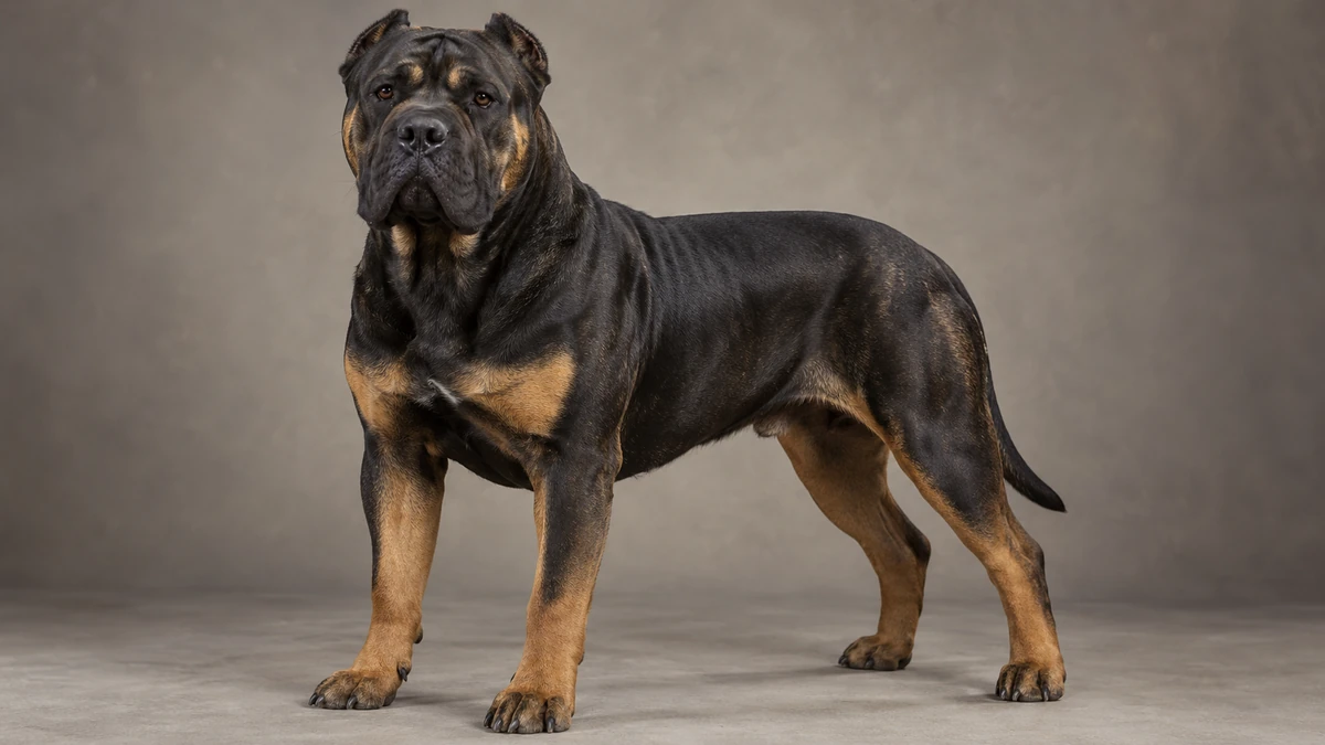 Presa Canario köpek — siyah-tan (seyrek) renk