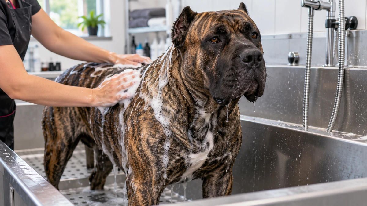 Presa Canario köpek — banyo ve temizlik