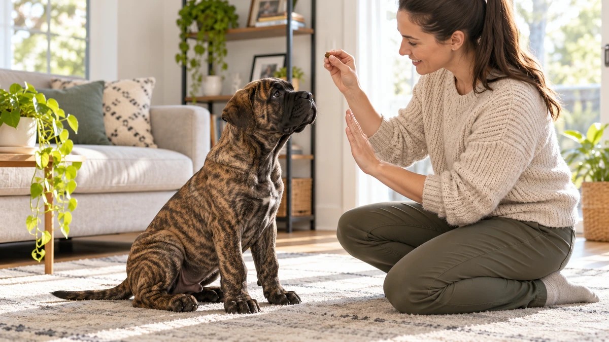 Presa Canario yavru köpek — komut ve eğitim