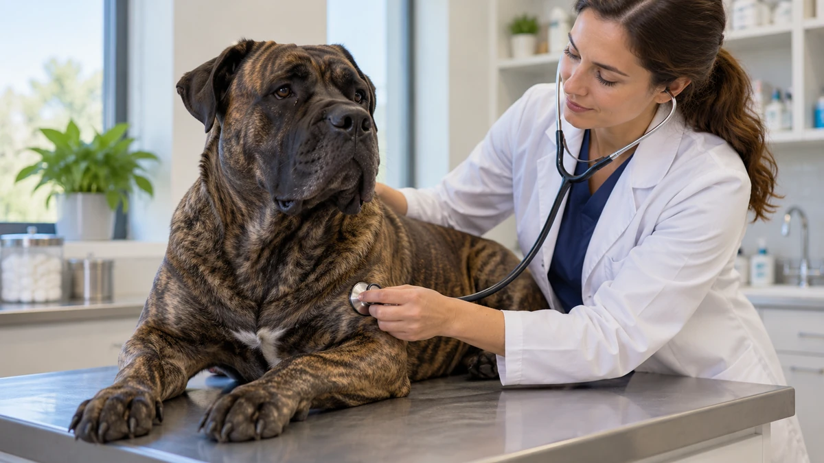 Presa Canario köpek — veteriner kontrolü